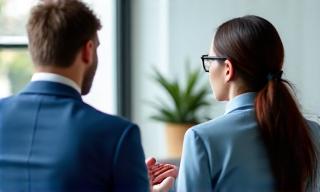 Two people in a professional consultation.