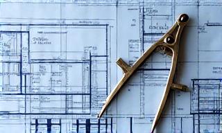 A blueprint, representing strategic planning.